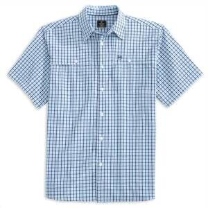 NEW HEYBO OUTDOORS men's headwaters short sleeve shirt in light blue